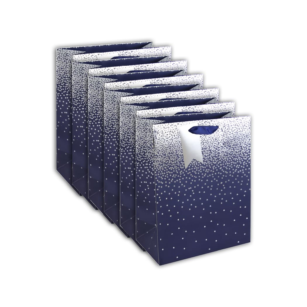 Clairefontaine 30861-2Cpack - A Set of 6 Excellia Gift Bags- Large - 26,5x14x33 cm - 210g - Pattern : Beach Huts, Summer, Blue, Red - Ideal for Games, Puzzles