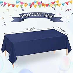 WNINK 4 Pack Navy Blue Tablecloths Dark Blue