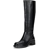 Vepose Women's Knee-High Boots 9567 Platform Low Heel Round Toe Fashion Tall Boots with Inner Zipper