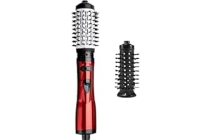 Hot Brush Styler - 37x14cm ABS Nylon Rotating Hair Dryer Brush | 3-Level Heating Curling Wand & Straightener | Negative Ionic