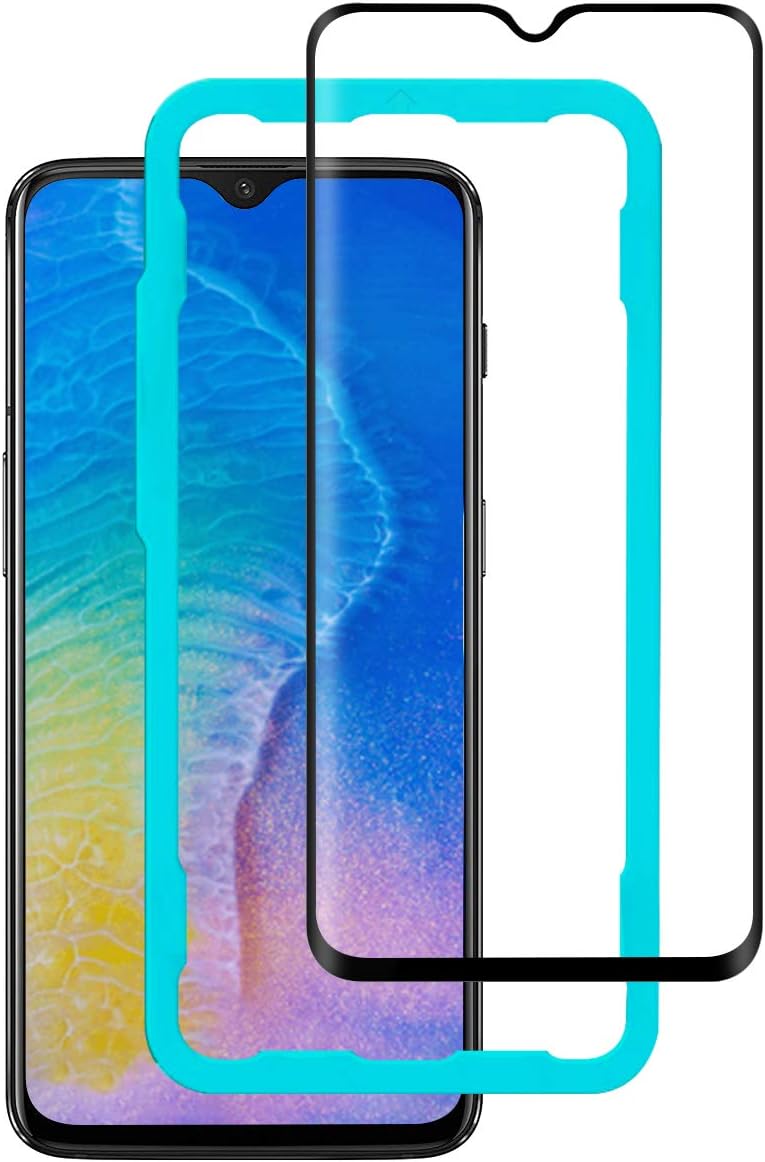 RBNANA Screen Protector for Oneplus 6T, Oneplus 6T Tempered Glass [Case Friendly][Alignment Tool][3D Curved][Full Screen Coverage]
