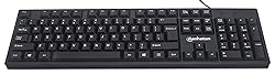 Manhattan Wired Computer Keyboard – Basic Black