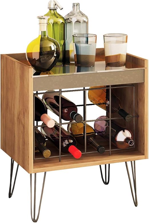Amazon Com Wine Rack Industrial Design 8 Bottle Stand Alone With