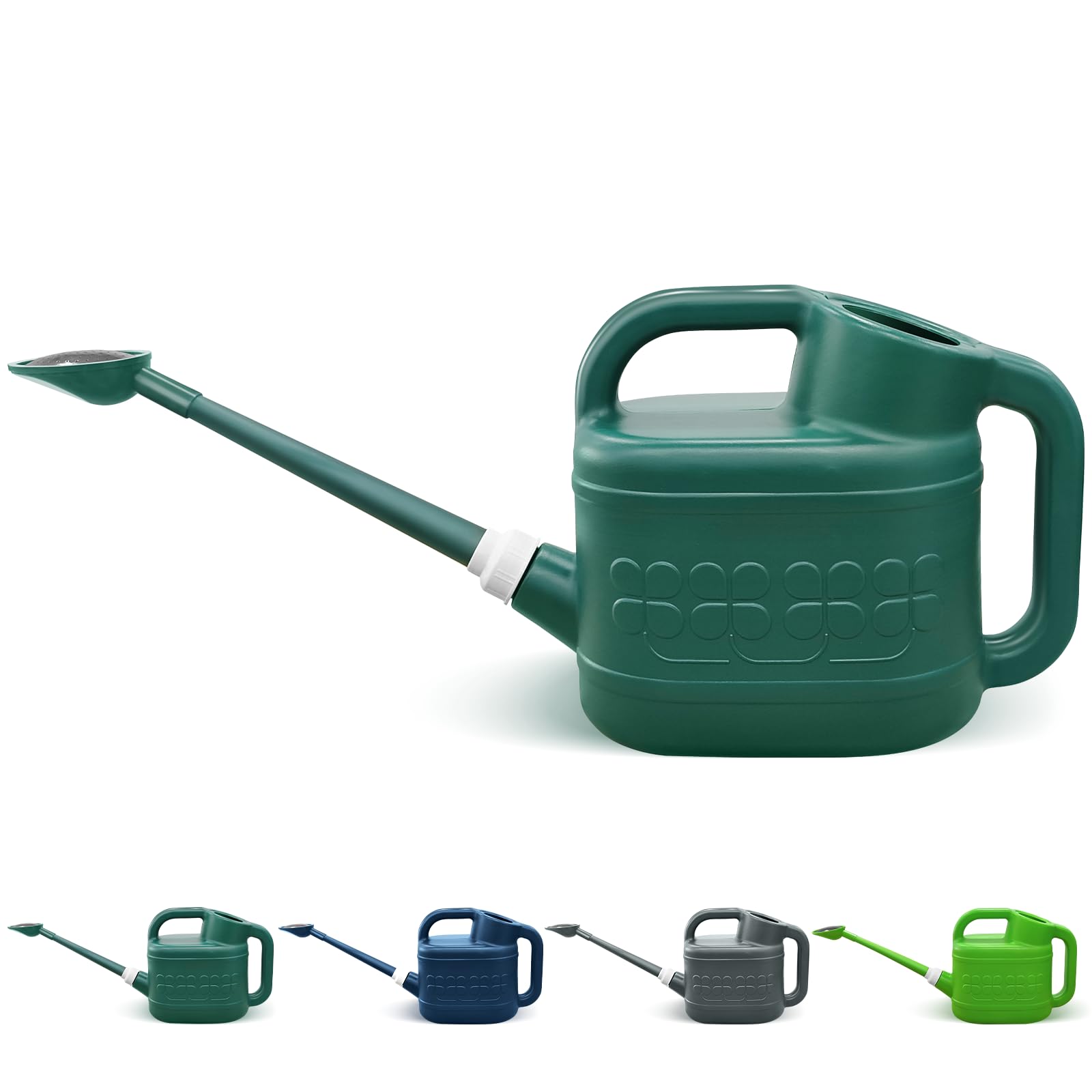 Photo 1 of 2 Gallon Watering Can for Outdoor Plants with Removable Long Spout and Stainless Steel Sprinkler Head, Large Plastic Watering Can for Garden Flowers Plants