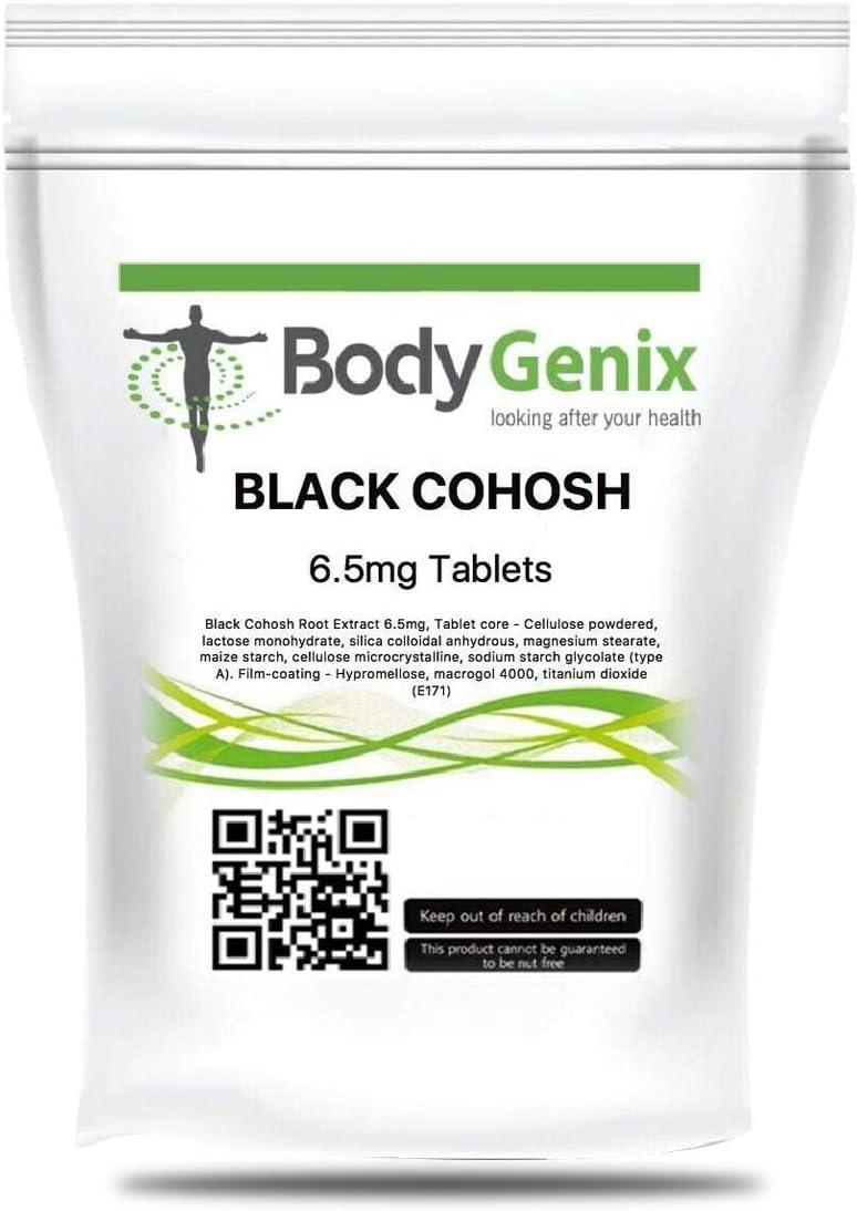 Bodygenix Black Cohosh supplement - support mood and steady nerves - 6.5mg 120 Capsules