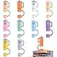 AIERSA 10Pcs Straw Cover Cap for Stanley Cup, Silicone Straw Topper Compatible with Stanley 30&40 Oz Tumbler with Handle