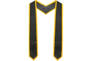 Luktastic Graduation Stole, Plain Graduation Honor Sash Classic End With Trim Unisex Adult Graduation Stole Class of 2025