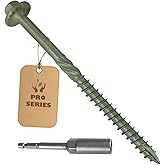 40PCS Timber Screws #14 x 6 Inch, Heavy Duty Self-Tapping Lag Screws | 1500-Hour Tested, Corrosion-Resistant Exterior Structural Screws, Lag Bolts for Wood, Landscaping, Beams &amp; Pole Barns