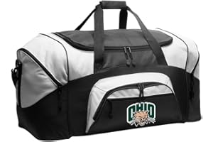 BROAD BAY Ohio University Suitcase Duffle Bag Large Ohio Bobcats Duffel Gift Idea for Her or Him (Black)