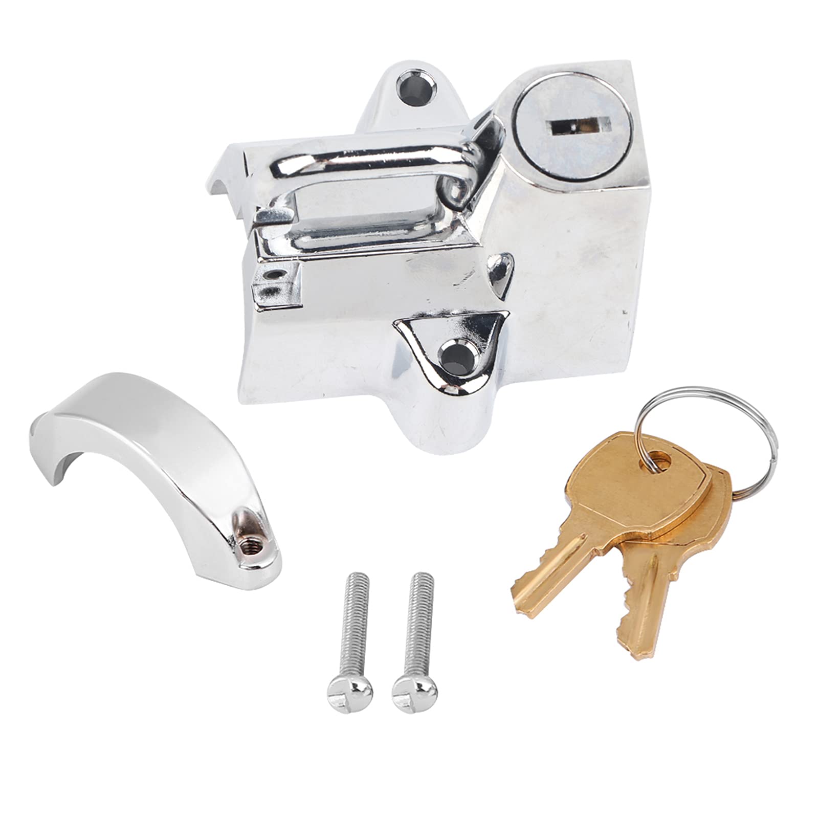 Helmet Lock,Universal Stainless Steel Motorcycle Motorbike Bike Helmet Lock Hanging Hook with 2 Keys Set