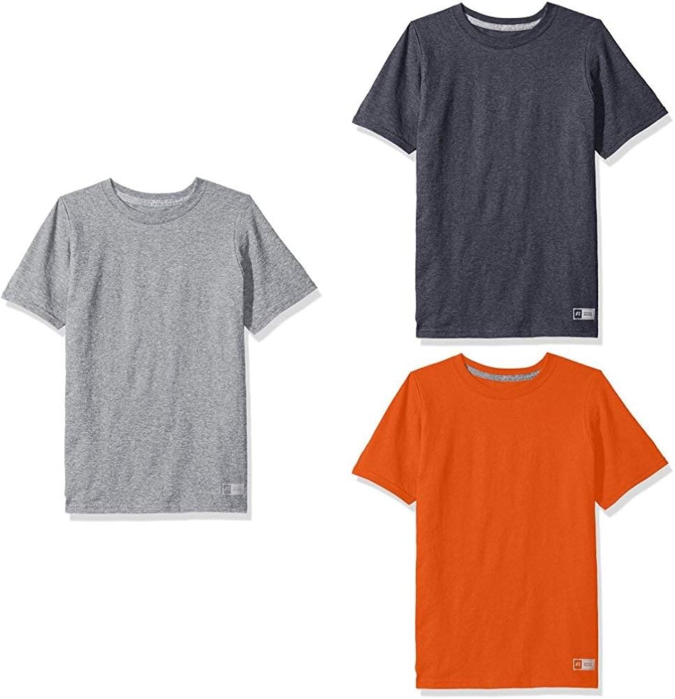 Russell Athletic Big Boys' Cotton Performance Short Sleeve T-Shirt: Clothing