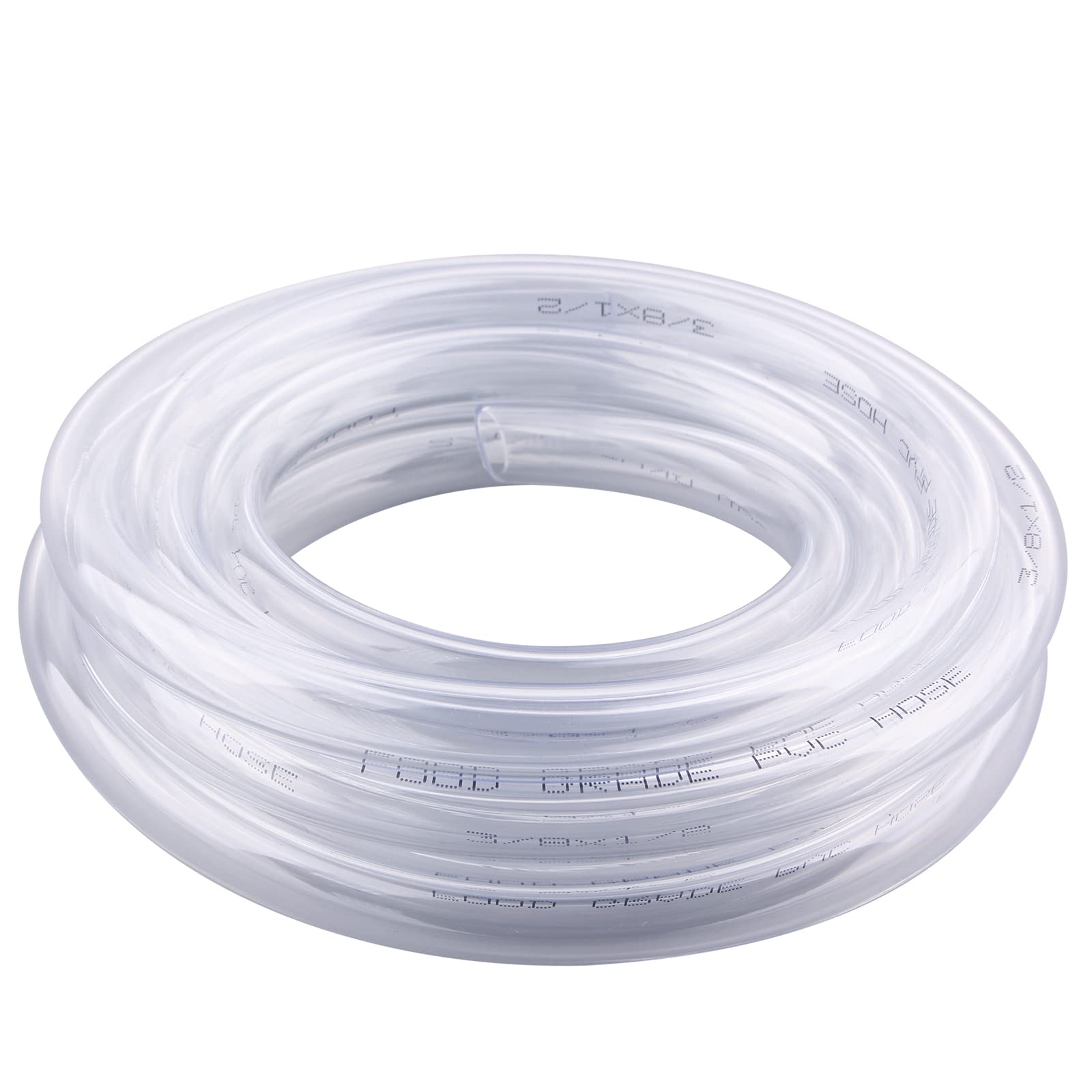 DERNORD PVC Tubing 3/8"ID X 1/2"OD Flexible Clear