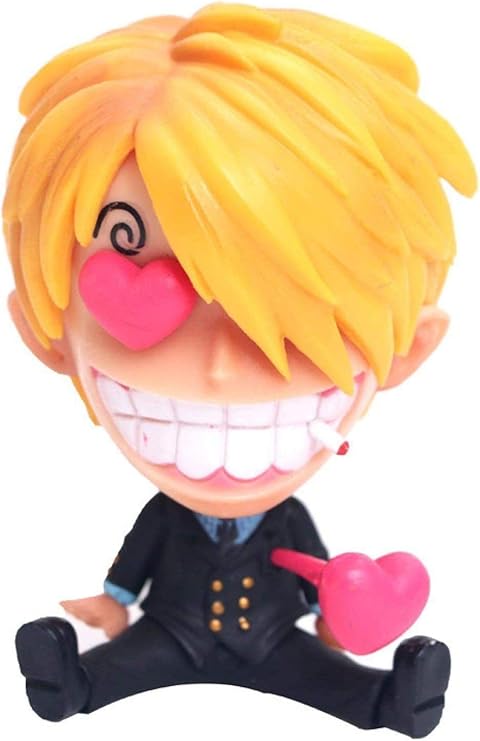 Amazon Co Jp ホットおもちゃアニメワンピースフィギュアアクションサンジピンクハートqバージョンコレクタブルモデルおもちゃギフト9cm ホーム キッチン