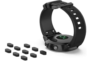 FanTEK 10pcs Anti-dust Plugs for Garmin Fenix 8/7/7S/7X 5/5S/5X Plus/6S 6 6X Silicone Charger Port Protector, Compatible for Garmin Venu 2/Vivoactive 3/4/Instinct 2/Forerunner 935/45S/245/945