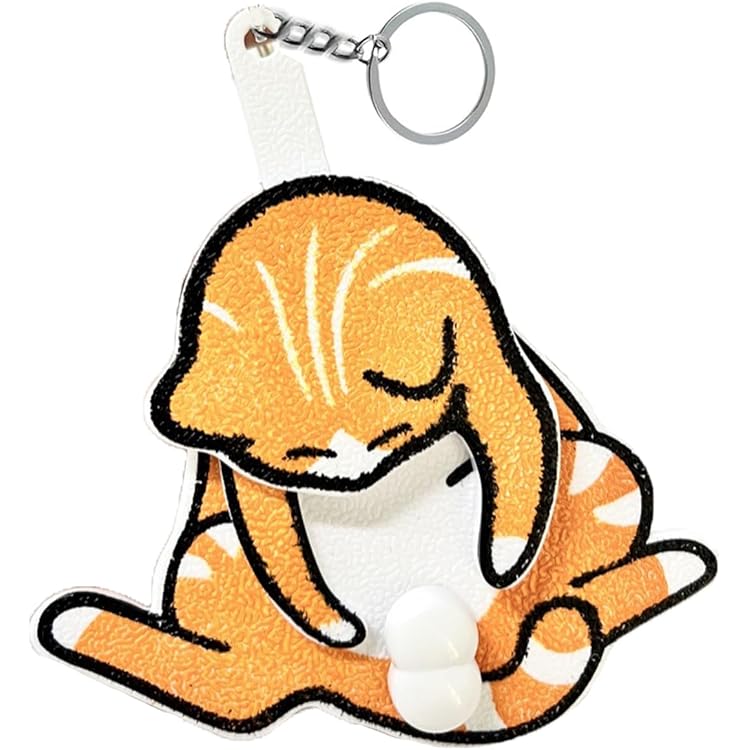 Amazon.com: ichuanyi Funny Wiggling Cat Keychain, Mischief Cat