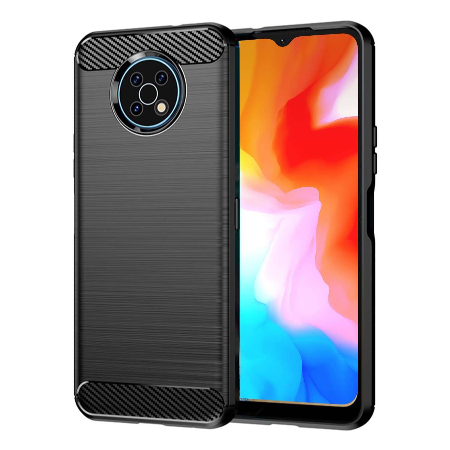 SCL Case for Nokia G50 Case Nokia G50 Case [Black], Carbon Fibre Effect Gel Grip Protection Cover [Anti Scratch][Anti Collision] Case Compatible with Nokia G50