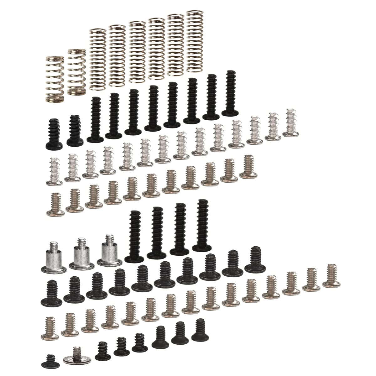 iParto Replacement Screw Set with Spring for Nintendo Switch Console & Joycon Controller Springs Screws Replacement for Nintendo Switch Slide Rail Back Shell Philip's Triwing Head Screws(83pcs)