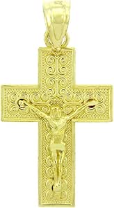 catholic crucifix 14k solid