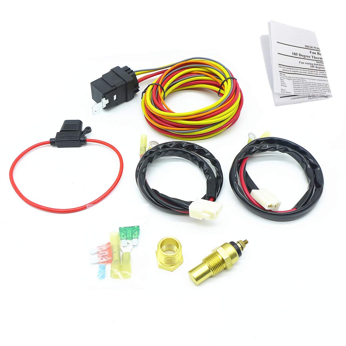 Engine Radiator Cooling Fan Motor Fan Pigtail Connectors Included TIKSCIENCE Dual Electric