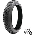 Bike Fat Tire 76-406/20x3.0 Snow Tire | 20" Fat Tires All-Terrain Tires Mountain Bike Tires | E Bike Fat Tires 20 x 3 Inch Electric Bicycle Tyre 20x3.0 Mountain Bike Accessory | 30 PSI