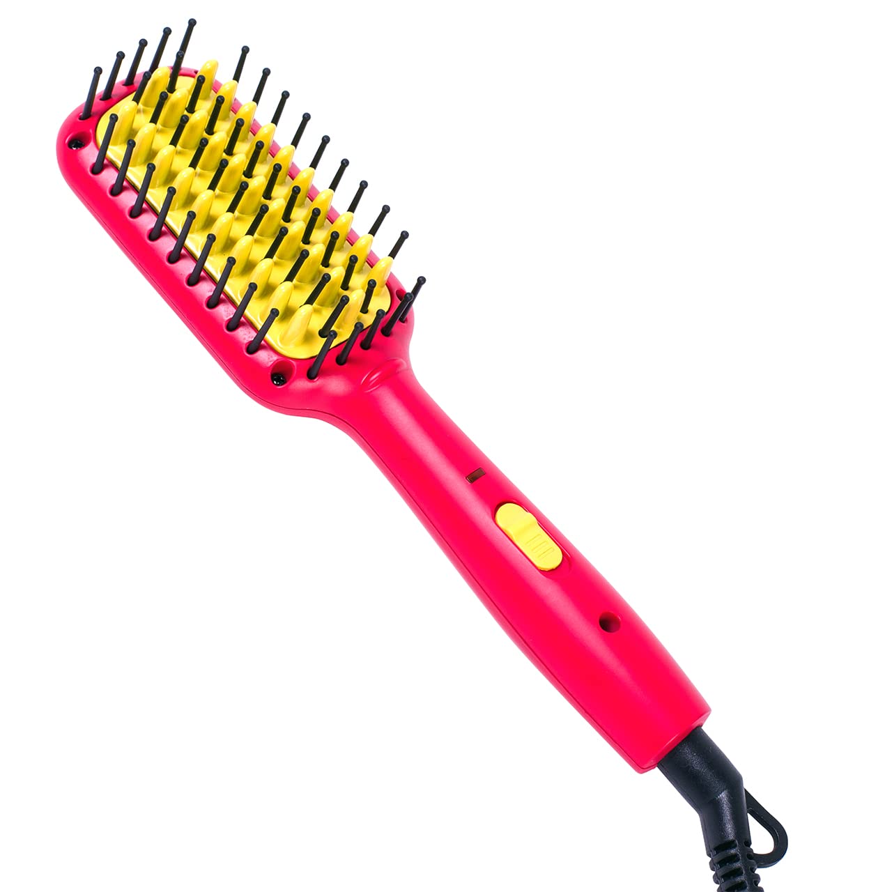 Rozamor Mini Hair Straightener Brush, Fast Heating Straightening Brush with Anti Scald & On-Off Safe, Portable Travel Hot Comb, Frizz-Free Hair Care Silky Straight Heated Comb for All Hair Types