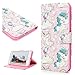 YOKIRIN iPhone 7 Plus Case, iPhone 8 Plus Case, Painted 3D Relief Bling Balloon Unicorn PU Leather Wallet Soft TPU Inner Flip Folio with ID Card Slots Shockproof Skin Cover - Crystal Stylus Pen