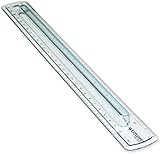 Westcott 00402 Smoke Gray Plastic Ruler with Finger