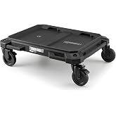 ToughBuilt StackTech 4-Wheel Cart Tool Box Dolly with 4 Locking Casters | Heavy-Duty Rolling Base with Automatic Lock System &amp; Tie-Down Points, Fits StackTech Toolboxes, Organizers &amp; Coolers