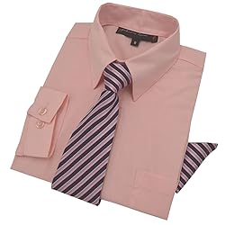 Johnnie Lene Boys Dress Shirt with Tie and