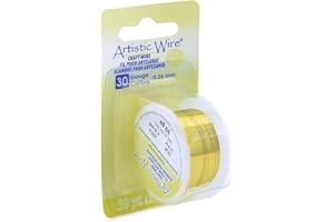 Artistic Wire, 30 Gauge Tarnish Resistant Brass Craft Wire, 30 yd