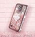 Silverback Compatible for LG Stylo 3 Case,LG Stylo 3 Plus Case,Stylus 3 Case, Moving Liquid Holographic Sparkle Glitter Case with Ring, Girls Women Bling Diamond Protective Case -RD