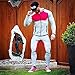 Ouber Men's Fitted Jogger Pants Gym Workout Running Sweatpants With Zipper Bottom