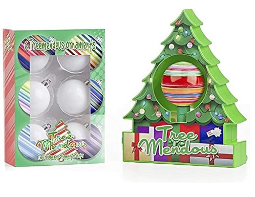 TreeMendous TreeMendous Ornament Decorator & Ornament 6 Pack Refill Kit Bundle Pack