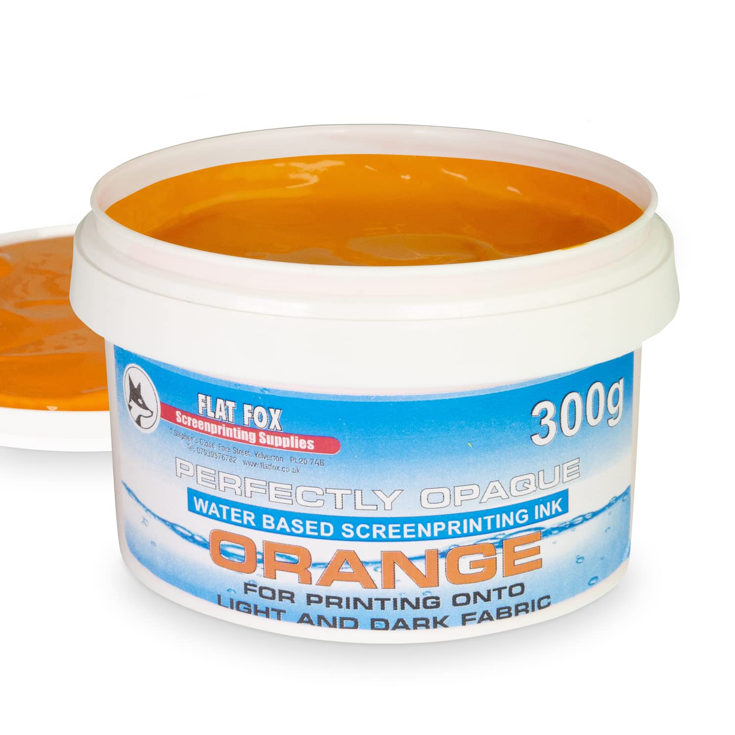 Flat Fox Screen Printing Opaque Water Based Inks (Orange, 300g) — image 1