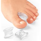Povihome 10 Pack Gel Bunion Corrector and Toe Spacers Separators and Straightener Orthotics (4/10''Thick) for Sports Activities, for Men and Women Overlapping Toes, Bunion Pain Relief - Small Size