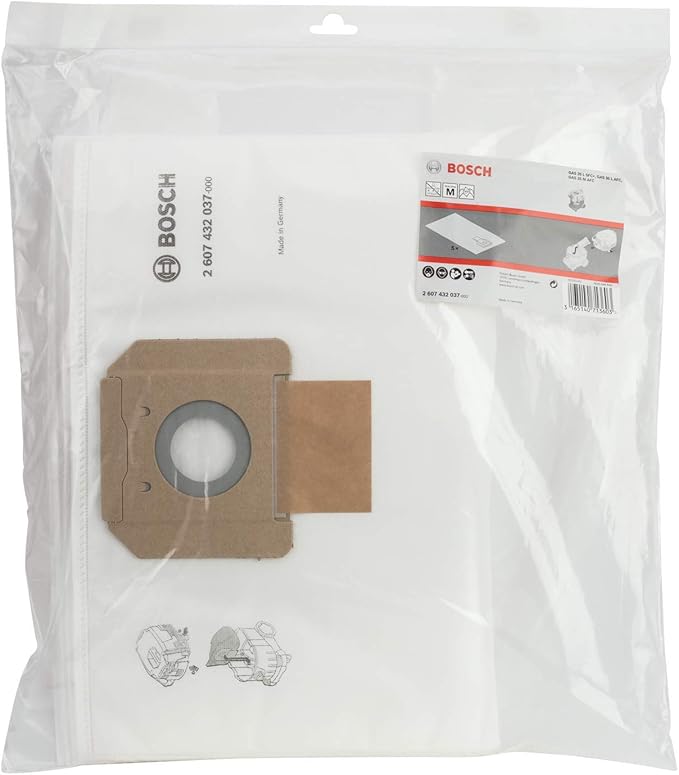 Bosch Professional Fleece Vacuum Bag (5 pieces, for GAS 35, In Plastic