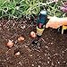 Auger Drill-Bit, LuvisR Garden Plant Flower Bulb Auger 3” x 12” Rapid Planter with Garden Gloves, Post or Umbrella Hole Digger for 3/8” Hex Drive Drill (3X12)