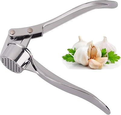 Jsdoin Garlic Press Mincer Crusher UK Zinc Alloy Heavy Duty Kitchen Peeler