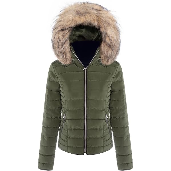 BodiLove Women's Everyday Warm Winter Quilted Puffer Short Coat