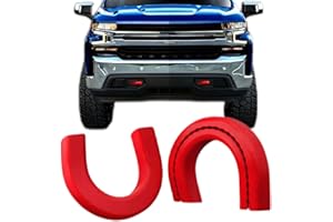 YINNIANETS Custom Long Tow Hook Covers Fits for 2007-2026 Chevy Silverado 1500 & 2007-2018 GMC Sierra 1500,Tow Hitch Cover Compatible with Silverado 1500/Sierra 1500 Accessories (Red,Not Fit Verticle Tow Hooks)