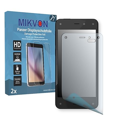 2x Mikvon Panzerfolie für Amazon Fire Phone Bruchschutz Display-Schutzfolie - Original Verpackung mit Zubehör