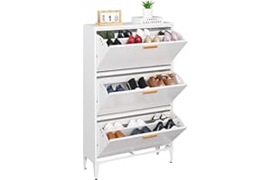 Riflevault Shoe Cabinet for Entryway, 18-24 Pair Large Shoe Rack Cabinet with Adjustable Shelves, Shoe Storage Cabinet with 3