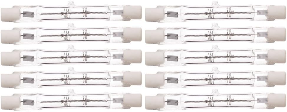 Pack of 10 100Watt 78MM 120 Volt T3 100W Short Double Ended Halogen 120V Light Bulbs