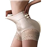 HiPiiy Women's Shapewear Control Panties,Butt Lift Underwear,High-Waisted Butt Lifter Briefs, Slimming Panties with Lace Trim
