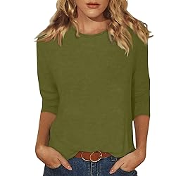 3/4 Sleeve Shirts for Women Summer Lightweight