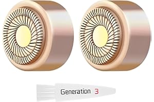 YOUNGPRO Generation 3 Replacement Heads for Flawless Replacement Heads Gen 3 Compatible with Finishing Touch Flawless Facial Hair Remover Ring Light Version,New Upgraded Replacement Blades for Flawless,2 Pack.