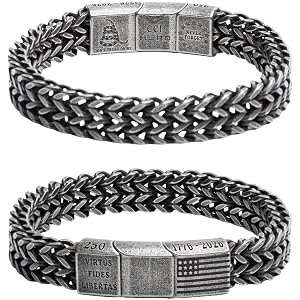 Hero Company USA 250th Anniversary Don't Tread On Me Bracelet for Men | Stainless Steel, Men’s Jewelry & Accessories, Helps P