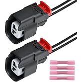 2pcs ABS Wheel Speed Sensor Connector Pigtail Plug Wiring Harness fit for Jeep Chrysler Dodge Ford Chevrolet GMC, Replacement for 645-134, S-1895, 19352068, 3U2Z14S411BXAB, 68065018AA, 5183448AA