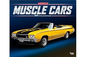 American Muscle Cars OFFICIAL | 2026 14 x 24 Inch (Hanging) Monthly Deluxe Wall Calendar | Foil Stamped Cover | Plastic-Free | BrownTrout | Racing Ford Chevrolet Chrysler Oldsmobile Pontiac
