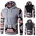 haoricu Men Shirt, Fall Men Bohemia Retro Long Sleeve Hoodie Sweatshirt Tops Jacket Coat Outwear (M, Black Y)